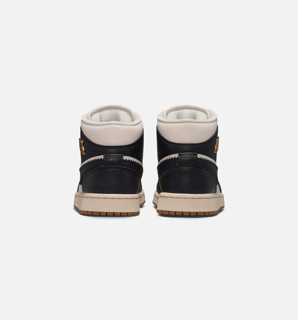 Air Jordan 1 Mid SE Women's Sneakers - Black / Chalk Grey / Pearl White