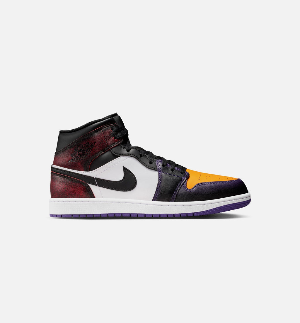 Air Jordan 1 Mid SE Men's Lifestyle Shoes - True Red / White / Court Purple / Black