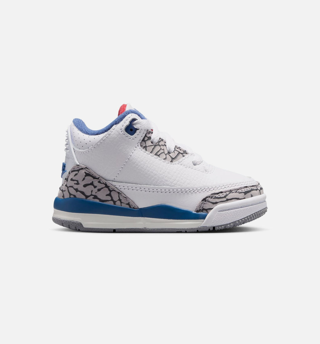 Air Jordan 3 Retro OG True Blue – Infant & Toddler Lifestyle Shoe | White/Fire Red/True Blue