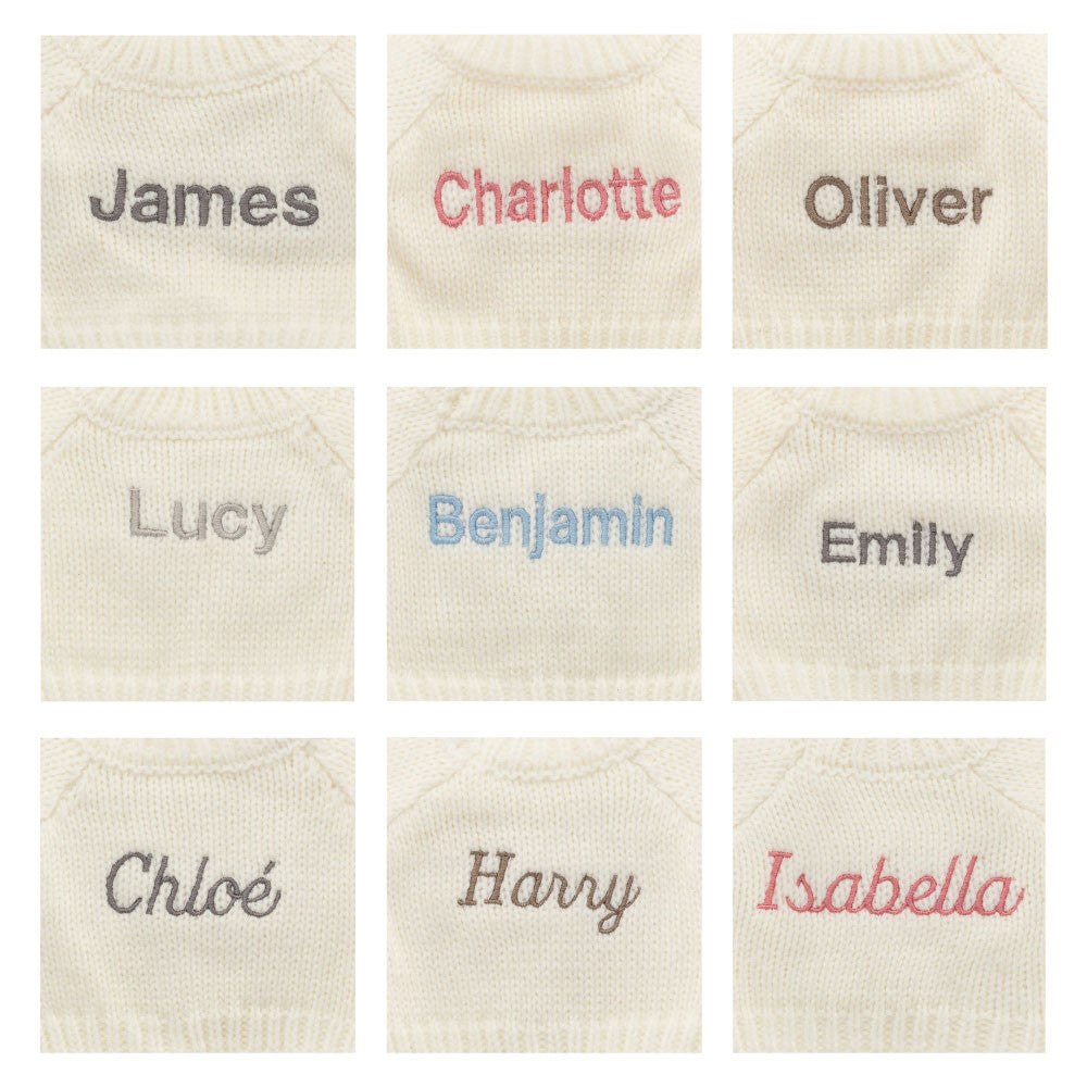 Bartholomew Bear with Personalized Cream Jumper