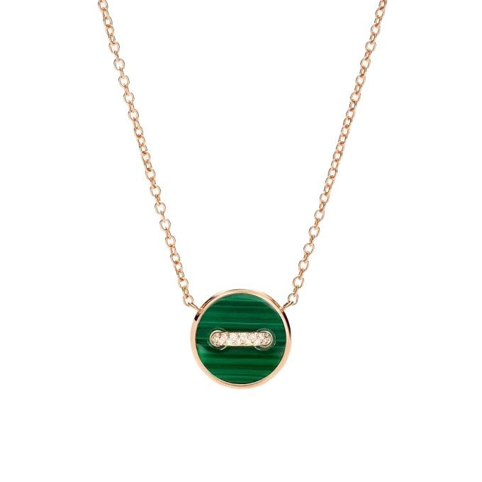 Pomellato Style Lock Cubic Zirconia Necklace