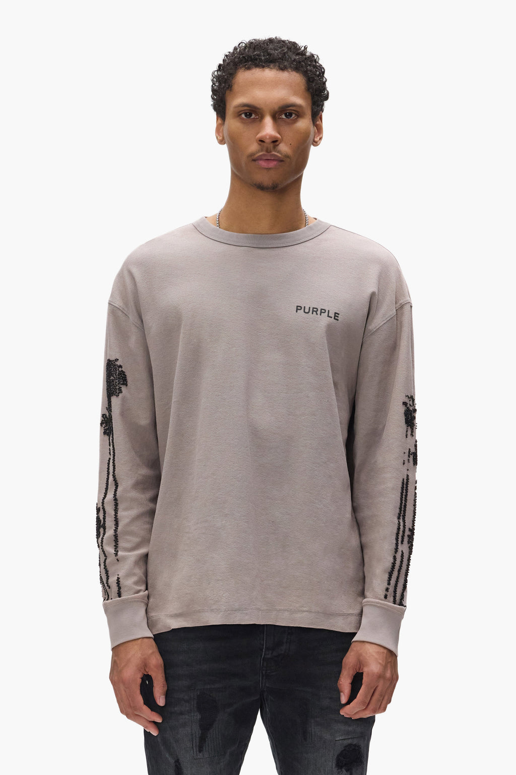 Beaded Palms Long Sleeve