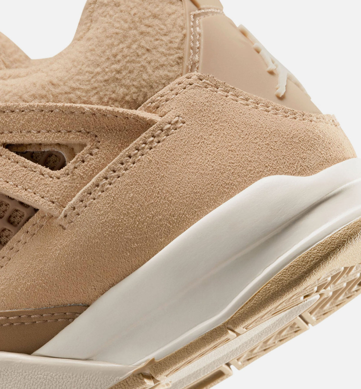 Air Jordan 4 Retro Cozy Girl Preschool Shoes - Hemp Light Orewood Brown