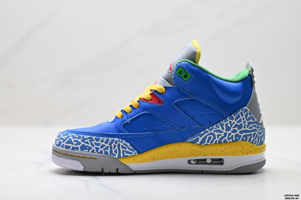Air Jordan 5 Retro Royal Blue Yellow Green Sneakers