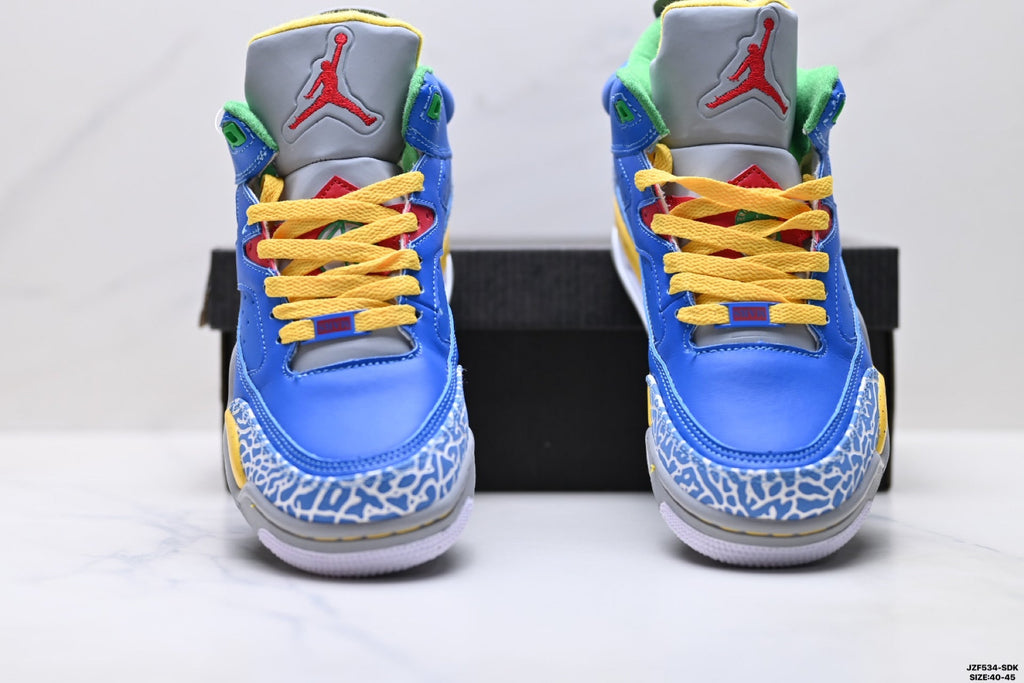 Air Jordan 5 Retro Royal Blue Yellow Green Sneakers
