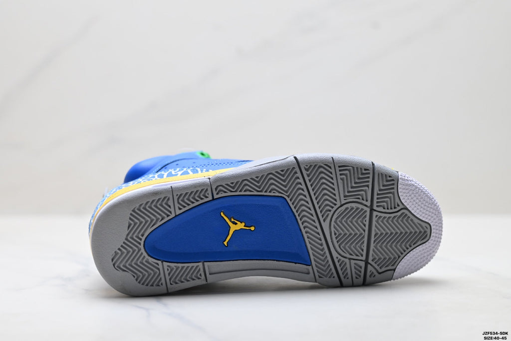 Air Jordan 5 Retro Royal Blue Yellow Green Sneakers