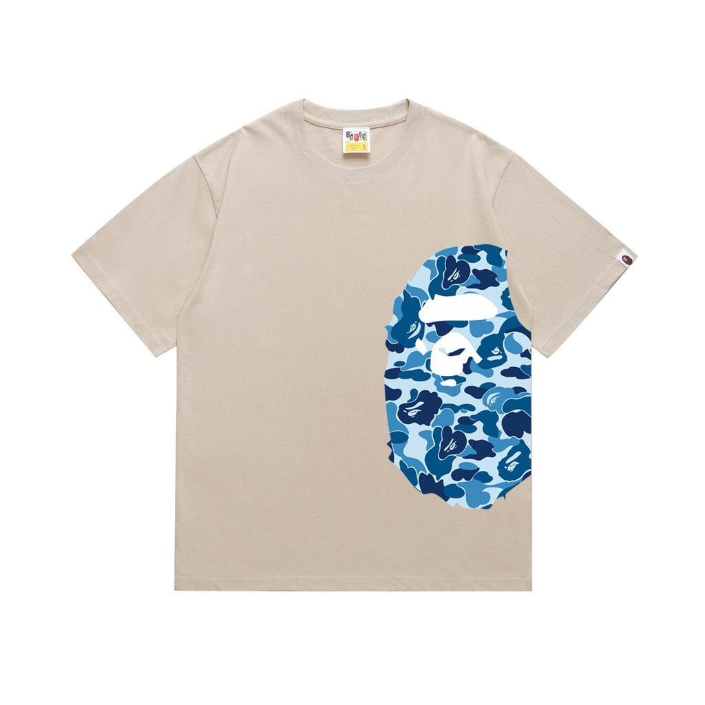 BAPE Blue Camo Ape-Head Graphic T-Shirt