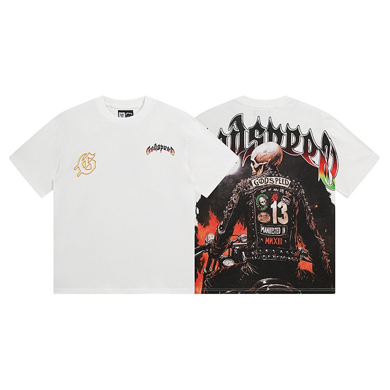 Godspeed Skull Flame Graphic T-Shirt