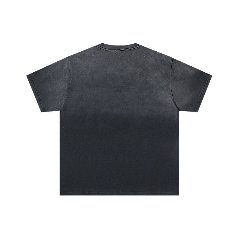 VALE USA Washed Black Panther Graphic T-Shirt