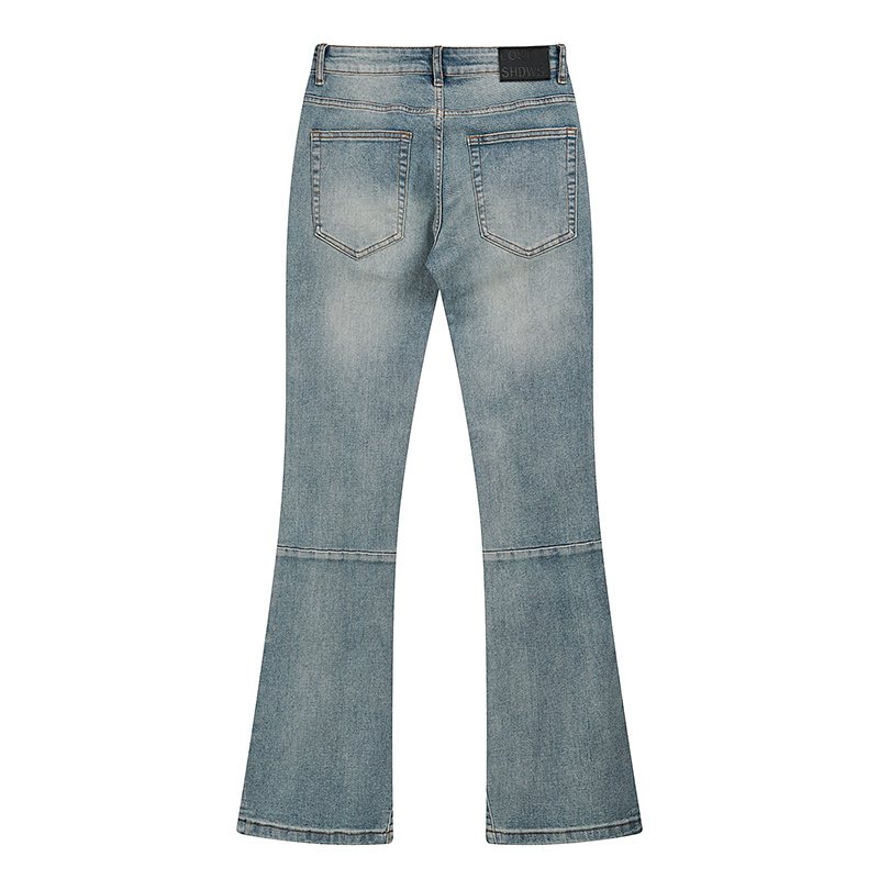 LOSTSHDWS Light Blue Daisy Applique Flared Jeans