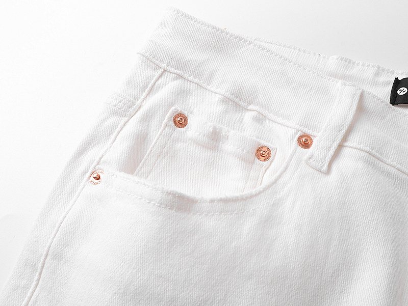 Purple Brand White Distressed Slim Jeans