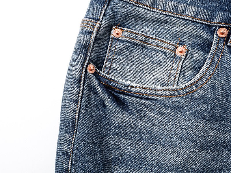 Purple Brand Blue Distressed Bootcut Jeans