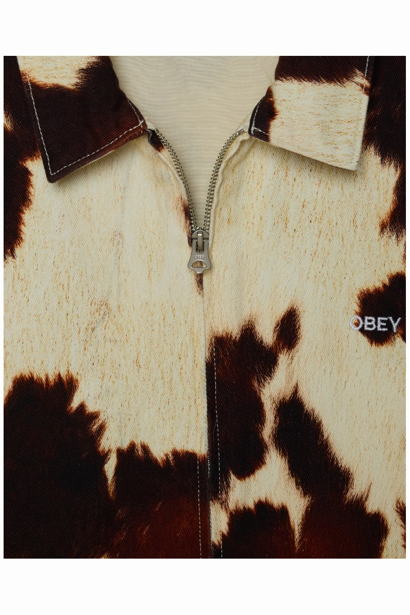 OBEY WORKSHOP JACKET Cow Print