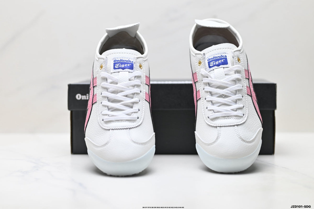 Onitsuka Tiger Retro Low Top White Pink Silver Unisex Shoes Style 02