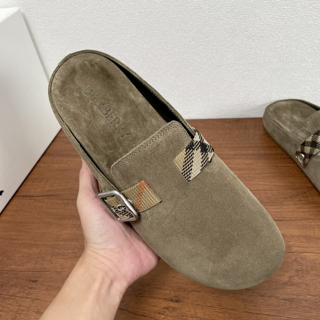 Burberry Check-Strap Slide Sandals
