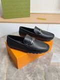 Fendi Black Metal-Hardware Loafers