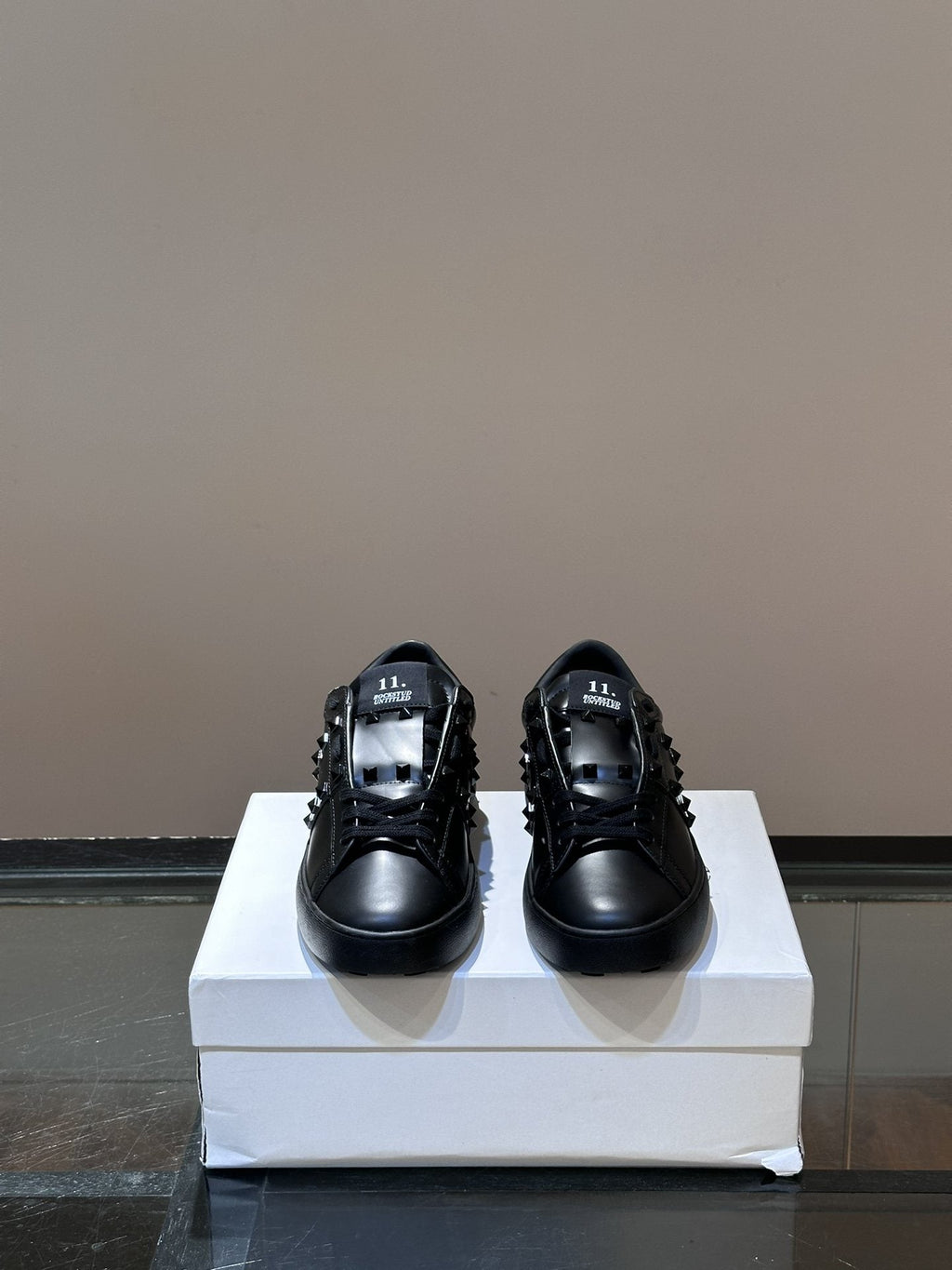 Valentino Garavani Black Studded Low-Top Sneakers