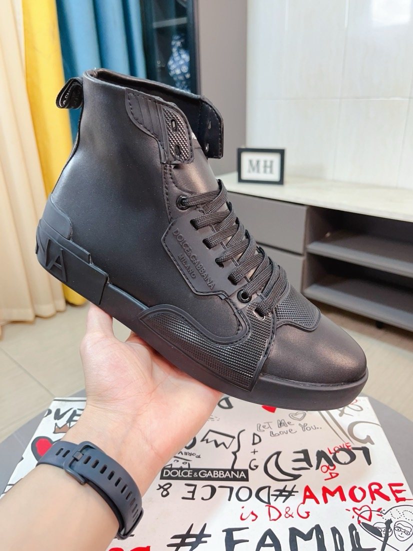 Dolce & Gabbana Dark High-Top Sneakers