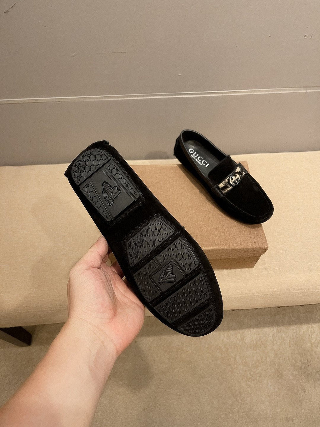 Gucci Black Horsebit Loafers - Low-Profile Sole