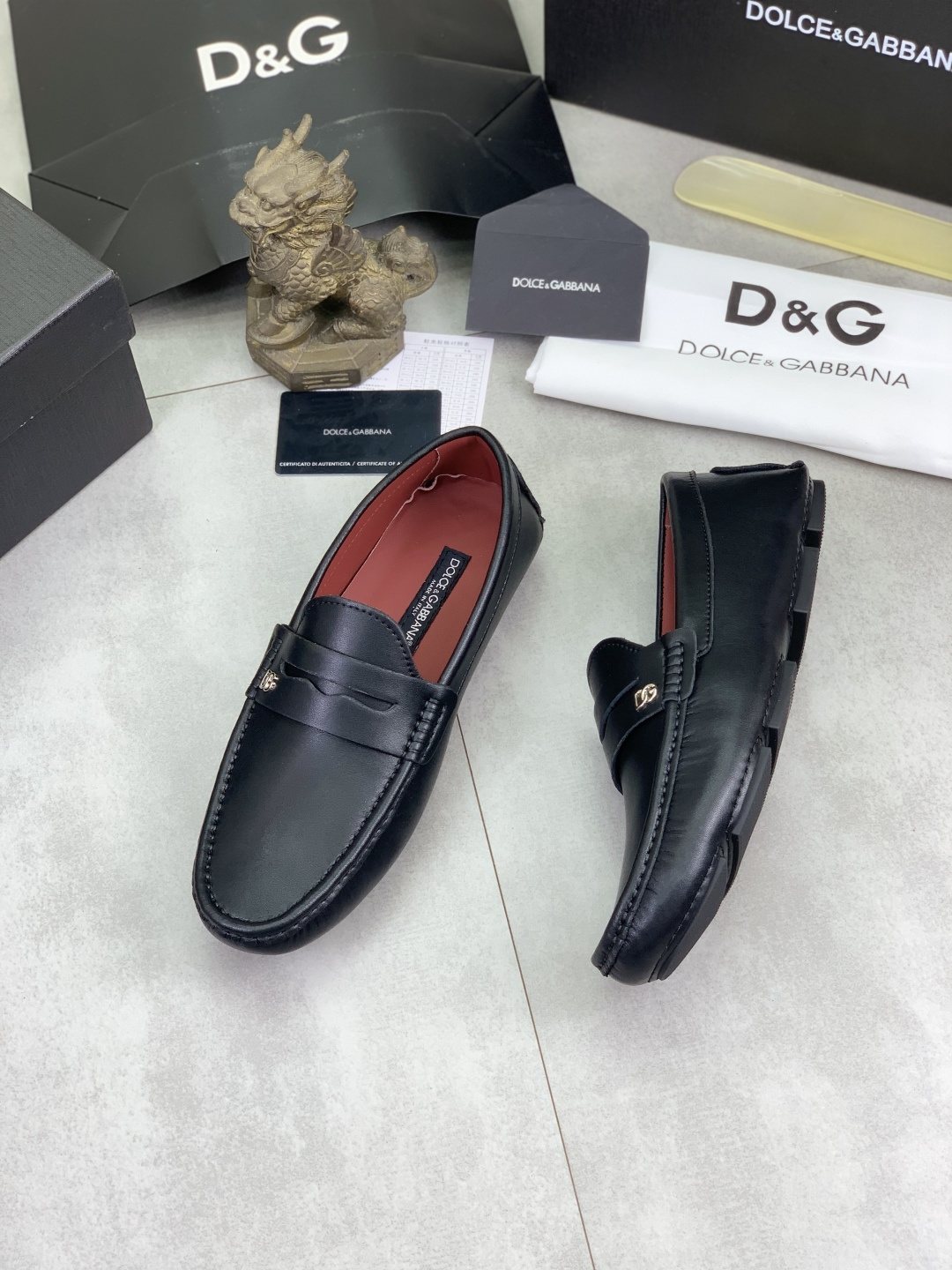 Dolce & Gabbana Navy Driving Loafers