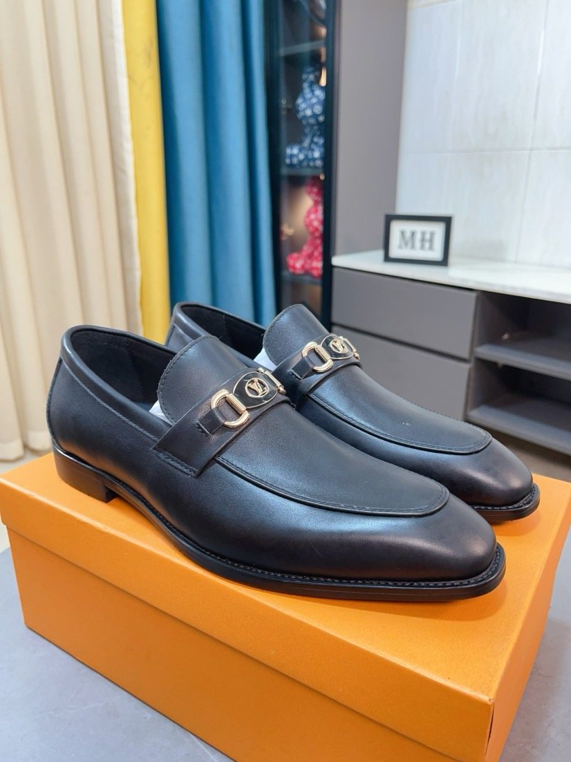 Louis Vuitton Black Hardware Loafers - Gold-Tone Hardware