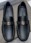 Versace Black Medallion Loafers