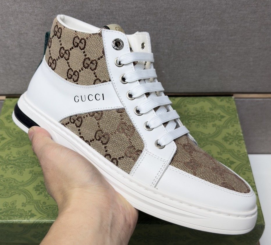 Gucci Men's Patterned High-Top Sneakers