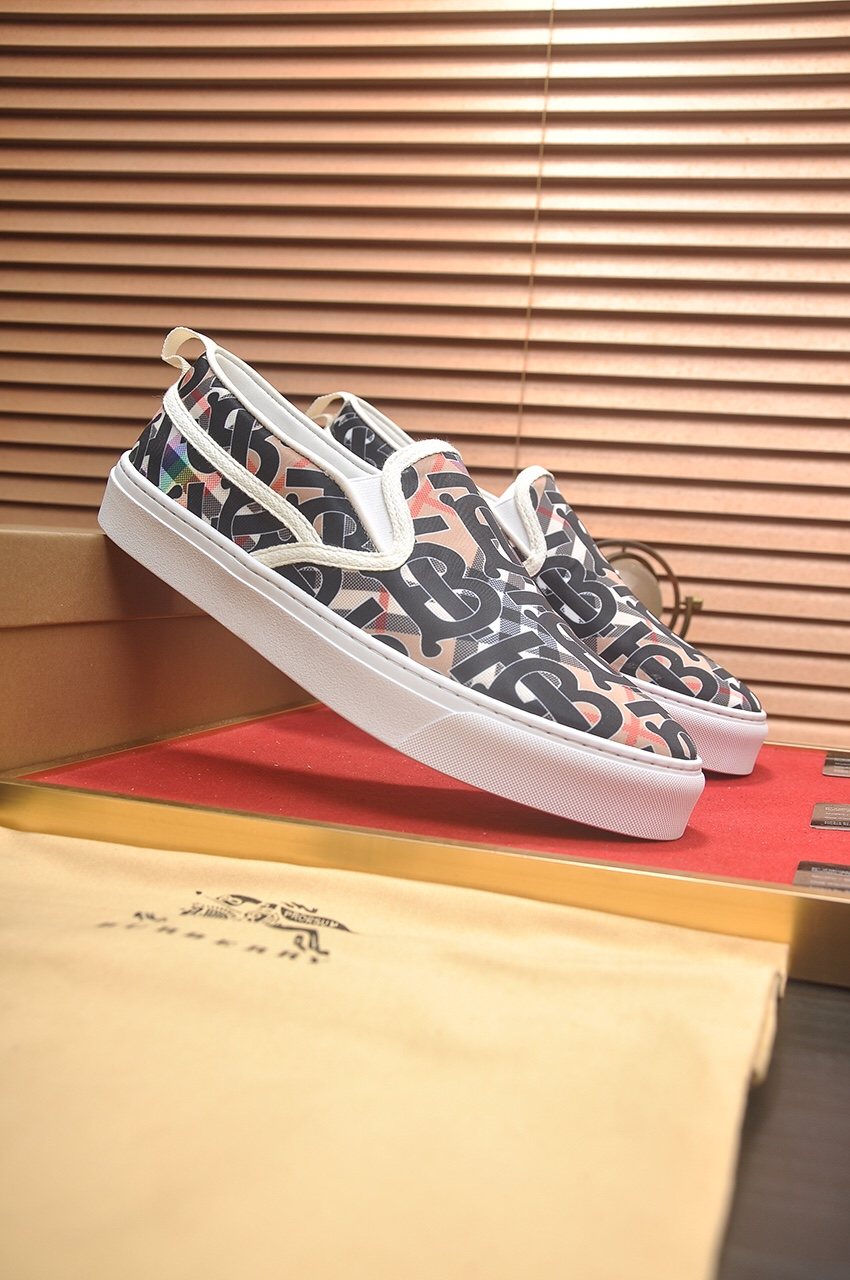 Burberry Patterned Slip-On Sneakers