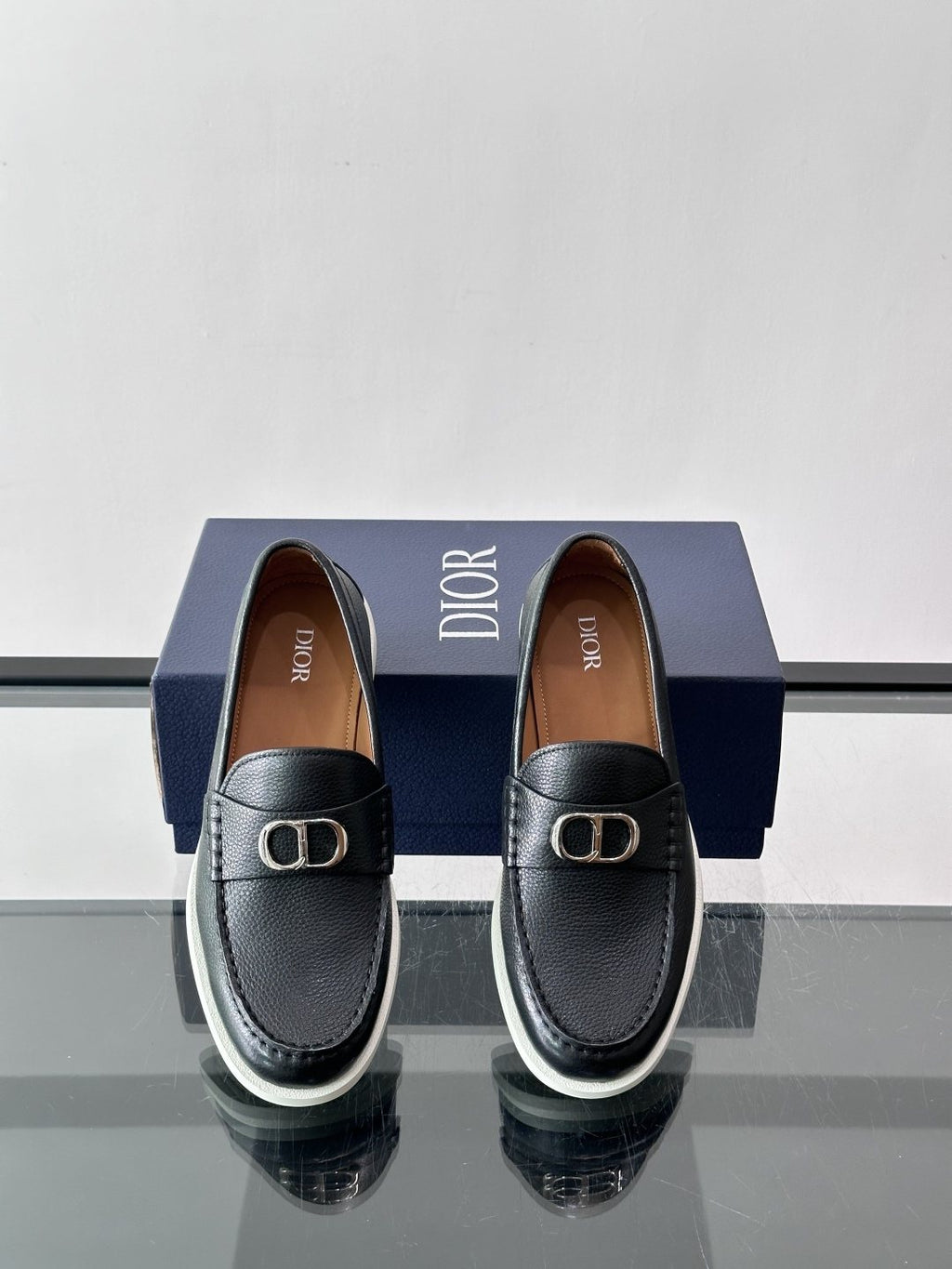Dior Men's Textured Slip-On Loafers