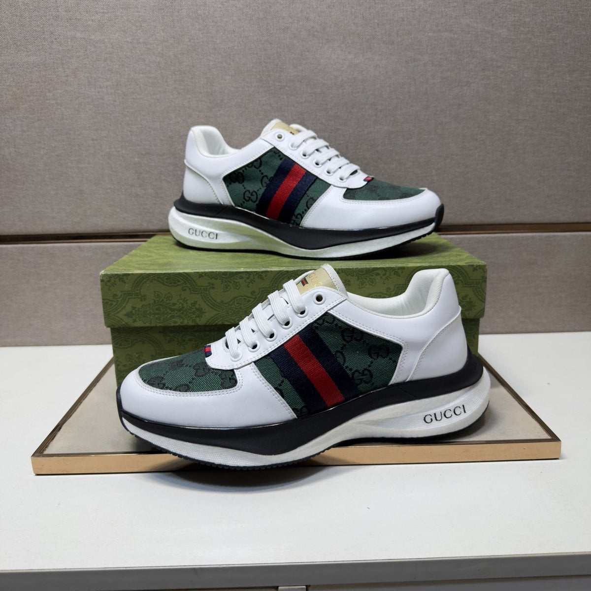 Gucci Web Stripe Low-Top Sneakers
