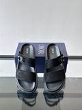 Dior Aqua Two-Strap Slide Sandals
